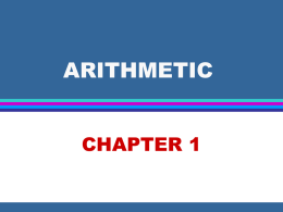 arithmetic - USF Math Lab