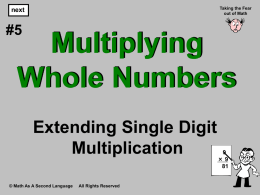 7. Place Value Extended Multiplication