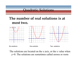 11.6 – Solving Quadratic Equations by Factoring