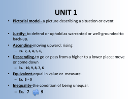 UNIT 1 Pictorial model