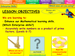 Prime factor trees level 6-7 lesson