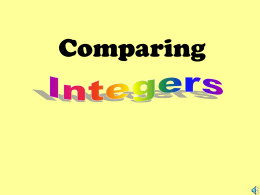Compare and Order Intgers