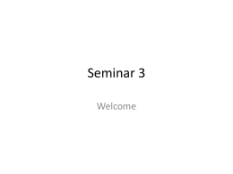 Seminar 3