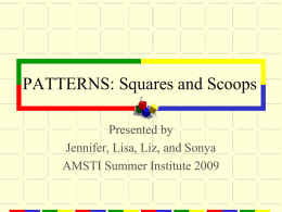 PATTERNS: Squares and Scoops