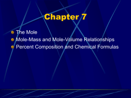 Chapter 7 Chemical Quatities