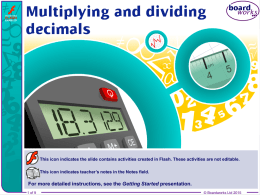 Multiplying and dividing decimals