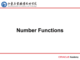 Number Functions