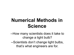Numerical methods in science