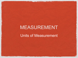 Measurement SI AandP