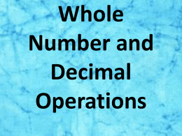 Whole Number and Decimal Operations - Mendenhall-Jr-PLC