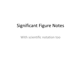 Scientific Notation/Sig Fig Notes