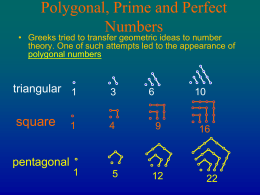Polygonal Numbers Notes