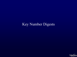 Key Number Digests