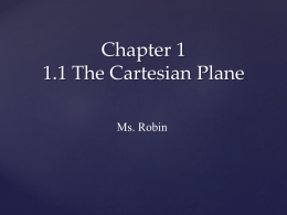1.1 The Cartesian Plane