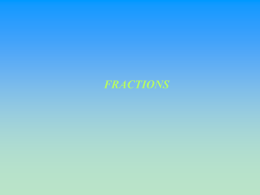 Fractions - Mr. Norr