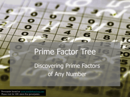 Prime Factor Tree