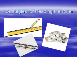 Strategies for Reading the Ruler