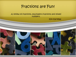 Fractions - Interactive PowerPoint - K. Channin