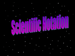 Scientific Notation Powerpoint