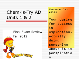 Chem-is-Try AD - Fort Bend ISD
