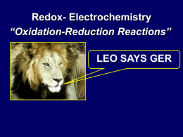 Redox electrochemistry PPT