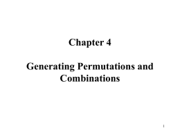 Chapter 4 Generating Permutations and Combinations