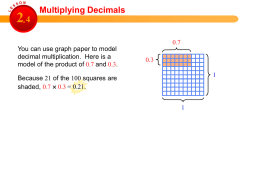 Multiplying Decimals