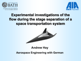 Experimental investigations of the flow during the stage separation