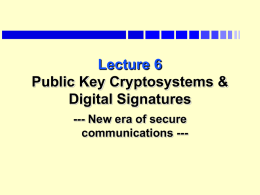 Public Key Cryptosystems