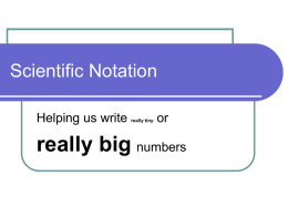 Scientific Notation - Logan County Schools