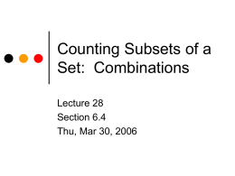 Counting Subsets of a Set