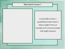 Mini Unit 6: Lesson 1