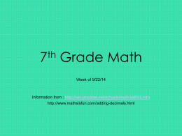 7th Grade Math