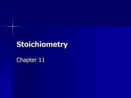 Chemical Equations and Stoichiometry