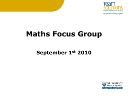 Middle Focus Group 1 Sept
