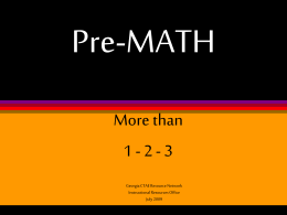 Math more than 1-2-3 PowerPoint