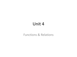 Functions & Relations