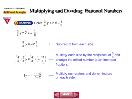 Multiplying and Dividing Rational Numbers Review