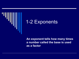 1-2 Exponents