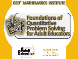 instructional strategies for teaching quantitative problem solving