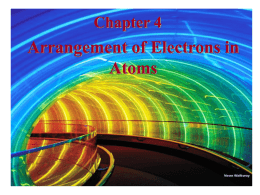 Chapter 4 Arrangements of Electrons in Atoms