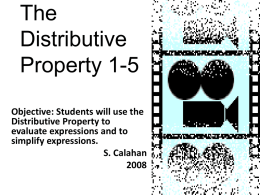 The Distributive Property PowerPoint