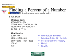 Finding a Percent of a Number(6-4b).