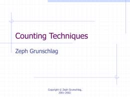 Counting Techniques - Columbia University