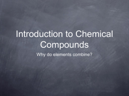 Introduction to Chemical Compounds