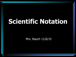 Scientific Notation Powerpoint #2