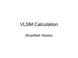 VLSM Calculation