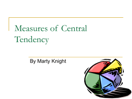 Measures of Central Tendency