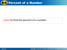 Find the percent of the number. Check whether your answer is