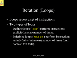 Iteration (Loops)